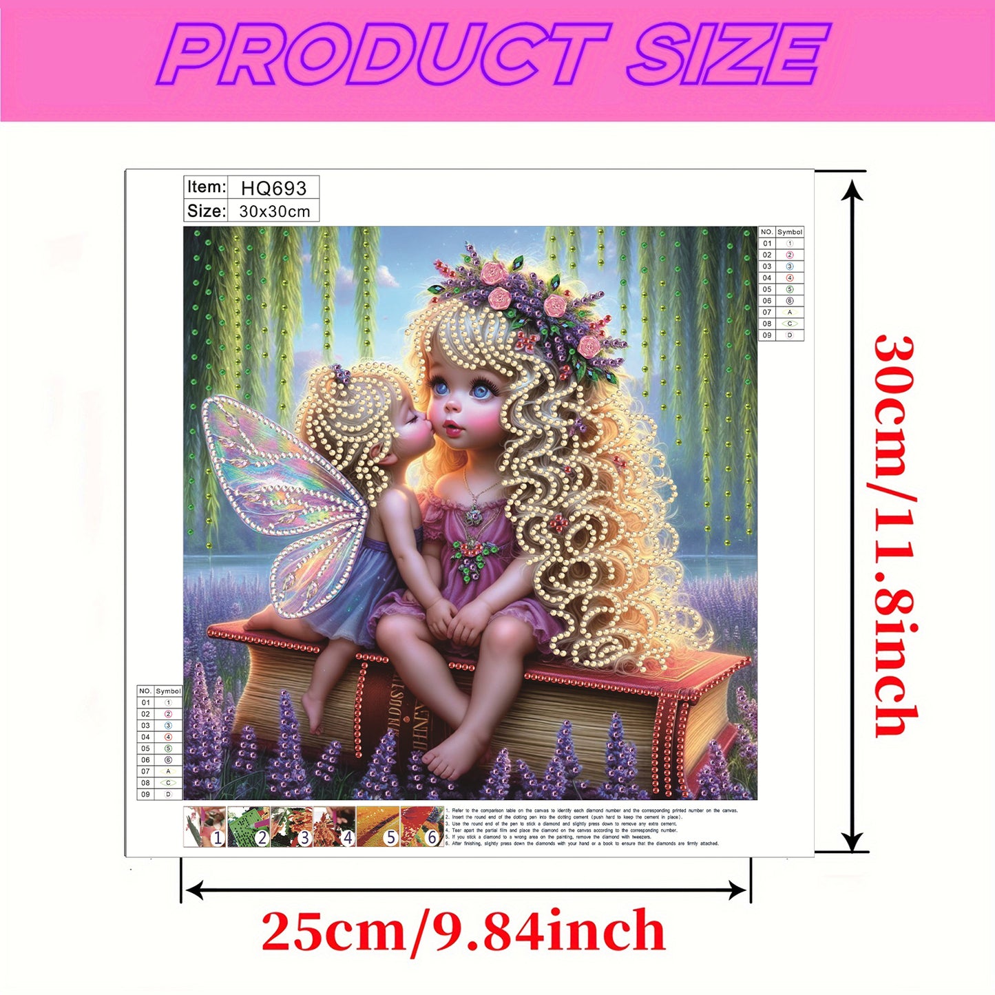 Lavender Fairy Girl - Special Shaped Drill Diamond Painting 30*30CM