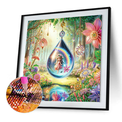 Forest Fairy Girl - Special Shaped Drill Diamond Painting 30*30CM