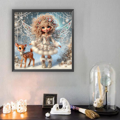 Winter Fairy Girl - Special Shaped Drill Diamond Painting 30*30CM