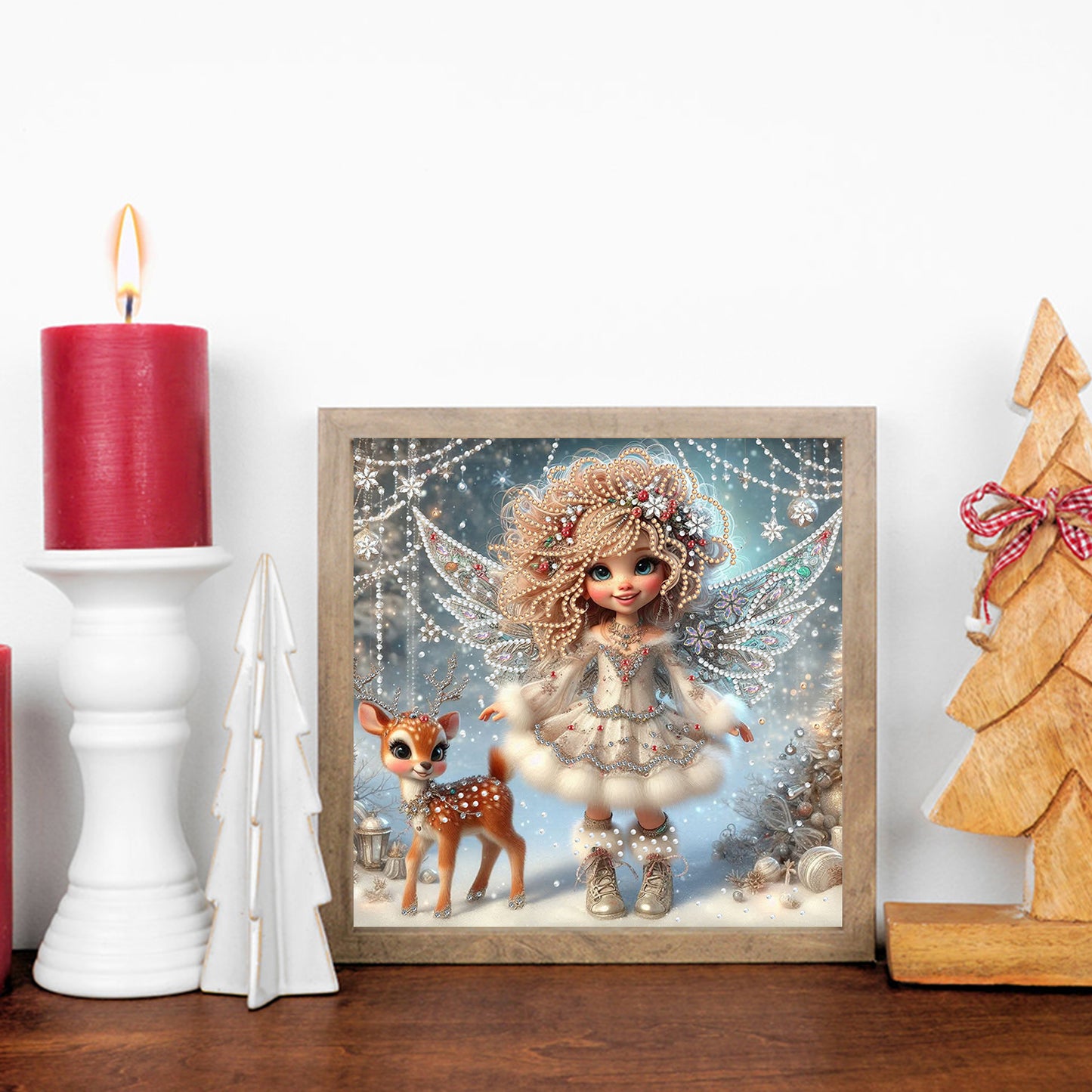 Winter Fairy Girl - Special Shaped Drill Diamond Painting 30*30CM