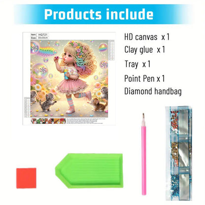 Rainbow Girl - Special Shaped Drill Diamond Painting 30*30CM