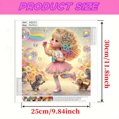 Rainbow Girl - Special Shaped Drill Diamond Painting 30*30CM