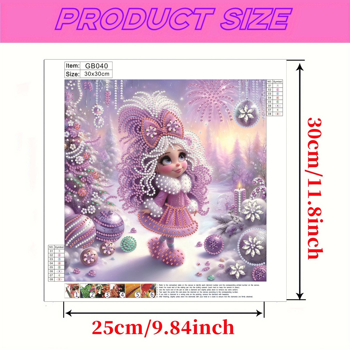 Winter Girl - Special Shaped Drill Diamond Painting 30*30CM