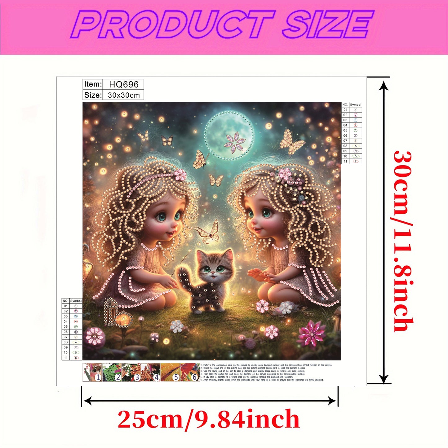Twin Girls - Special Shaped Drill Diamond Painting 30*30CM