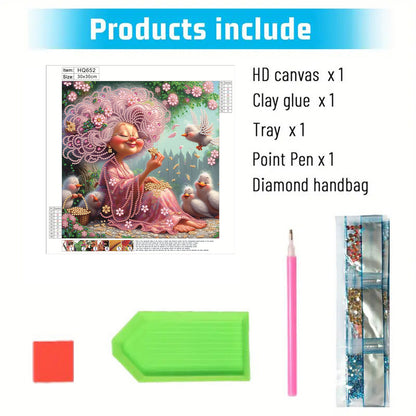 Cute Grandma - Special Shaped Drill Diamond Painting 30*30CM