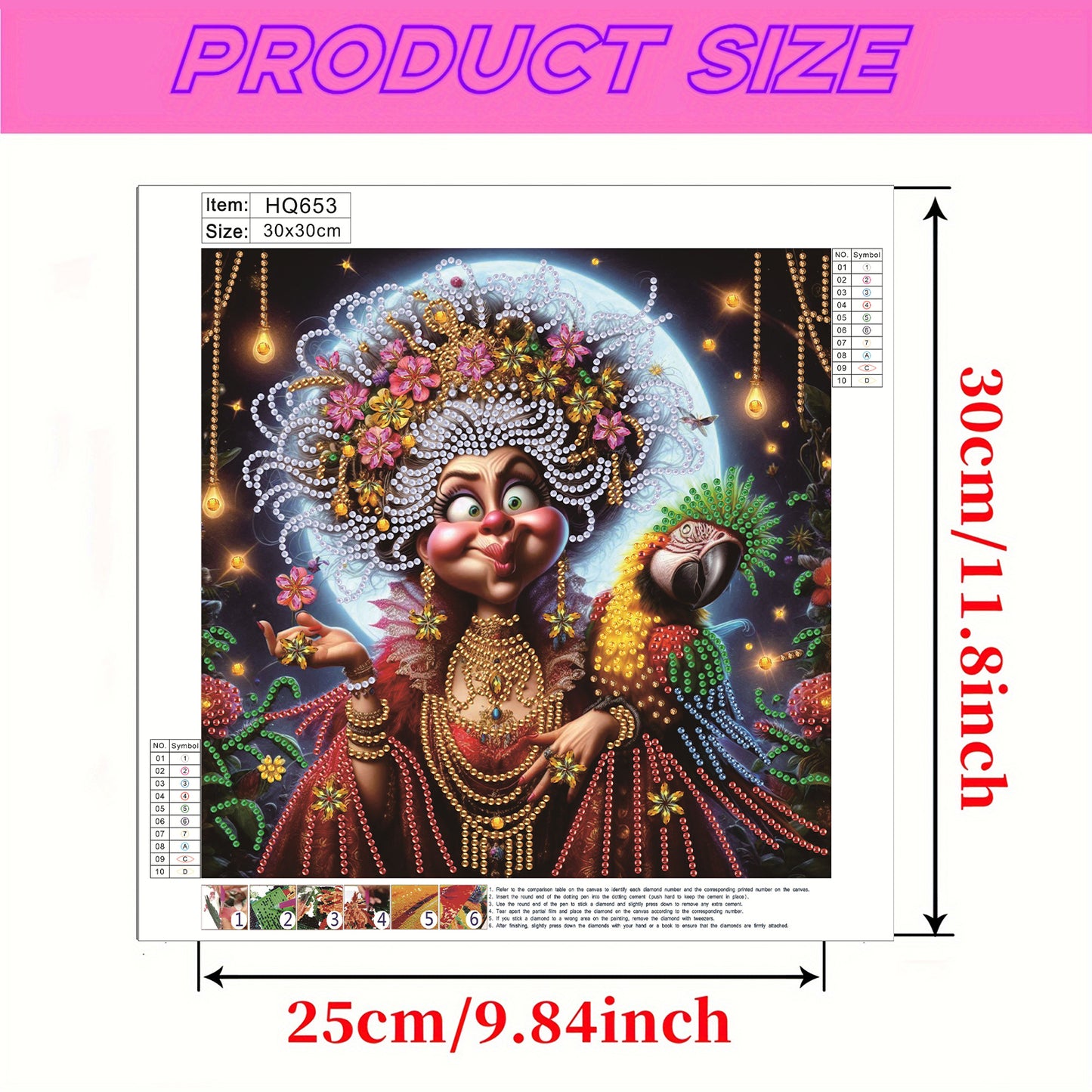 Cute Grandma - Special Shaped Drill Diamond Painting 30*30CM