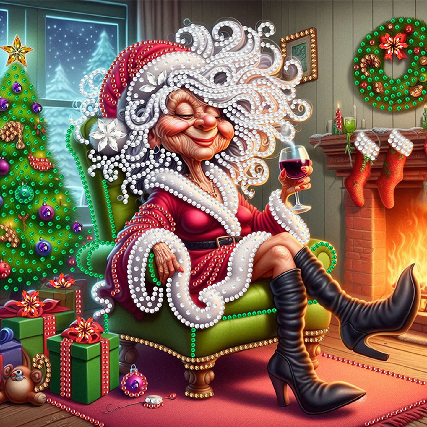 Cute Grandma - Special Shaped Drill Diamond Painting 30*30CM