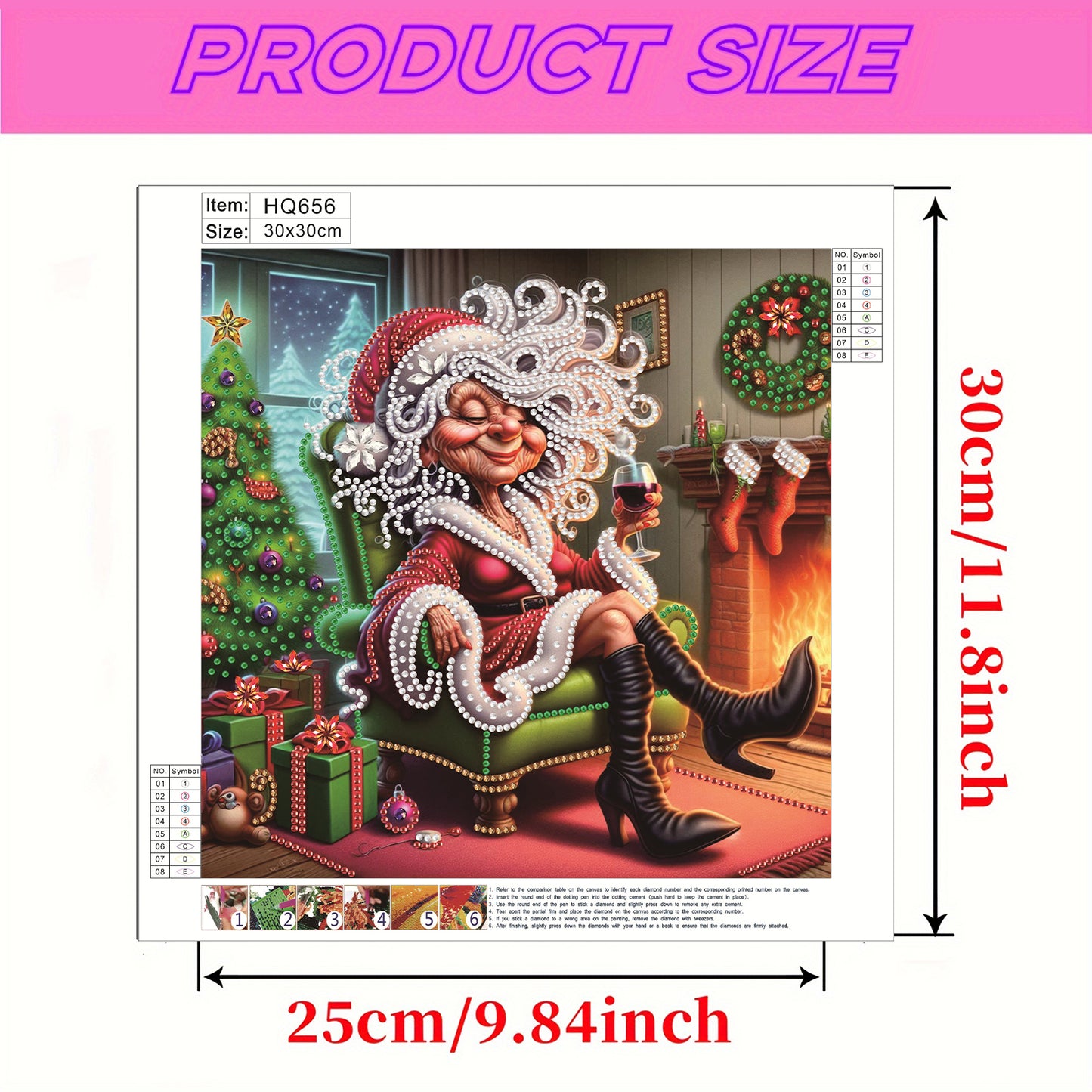 Cute Grandma - Special Shaped Drill Diamond Painting 30*30CM