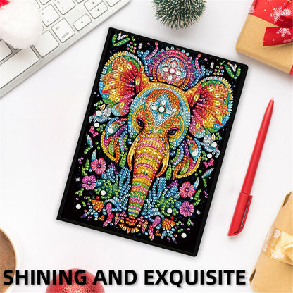 2pcs Animals Partial DIY 50 Pages A5 Diamond Painting Notebook for Study Home
