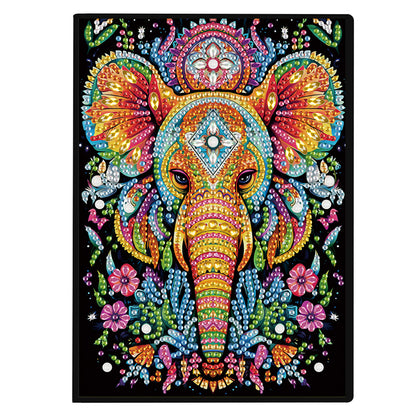 2pcs Animals Partial DIY 50 Pages A5 Diamond Painting Notebook for Study Home