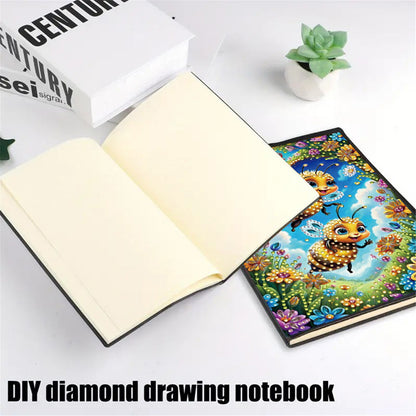 2pcs Bee Partial DIY 50 Pages A5 Diamond Painting Notebook for Study Drawing