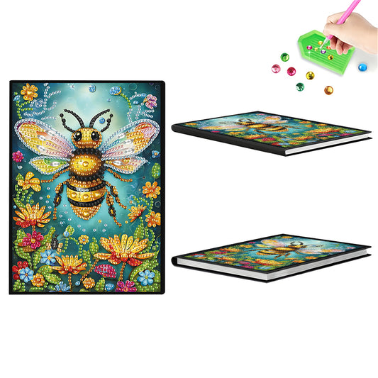 2pcs Bee Partial DIY 50 Pages A5 Diamond Painting Notebook for Study Drawing
