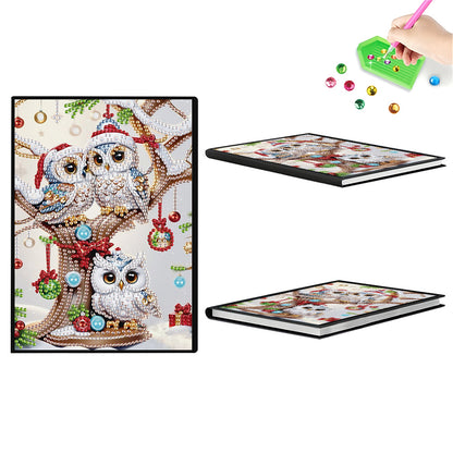 2pcs Animals Partial DIY 50 Pages A5 Diamond Painting Notebook for Study Home