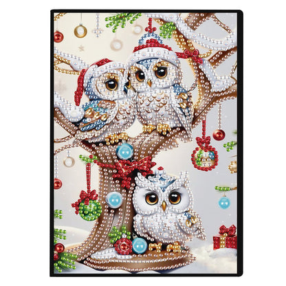 2pcs Animals Partial DIY 50 Pages A5 Diamond Painting Notebook for Study Home