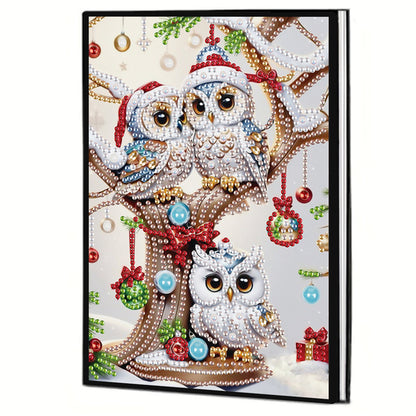 2pcs Animals Partial DIY 50 Pages A5 Diamond Painting Notebook for Study Home