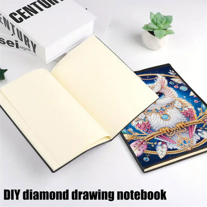 2pcs Owl Partial DIY 50 Pages A5 Diamond Painting Notebook for Study Drawing