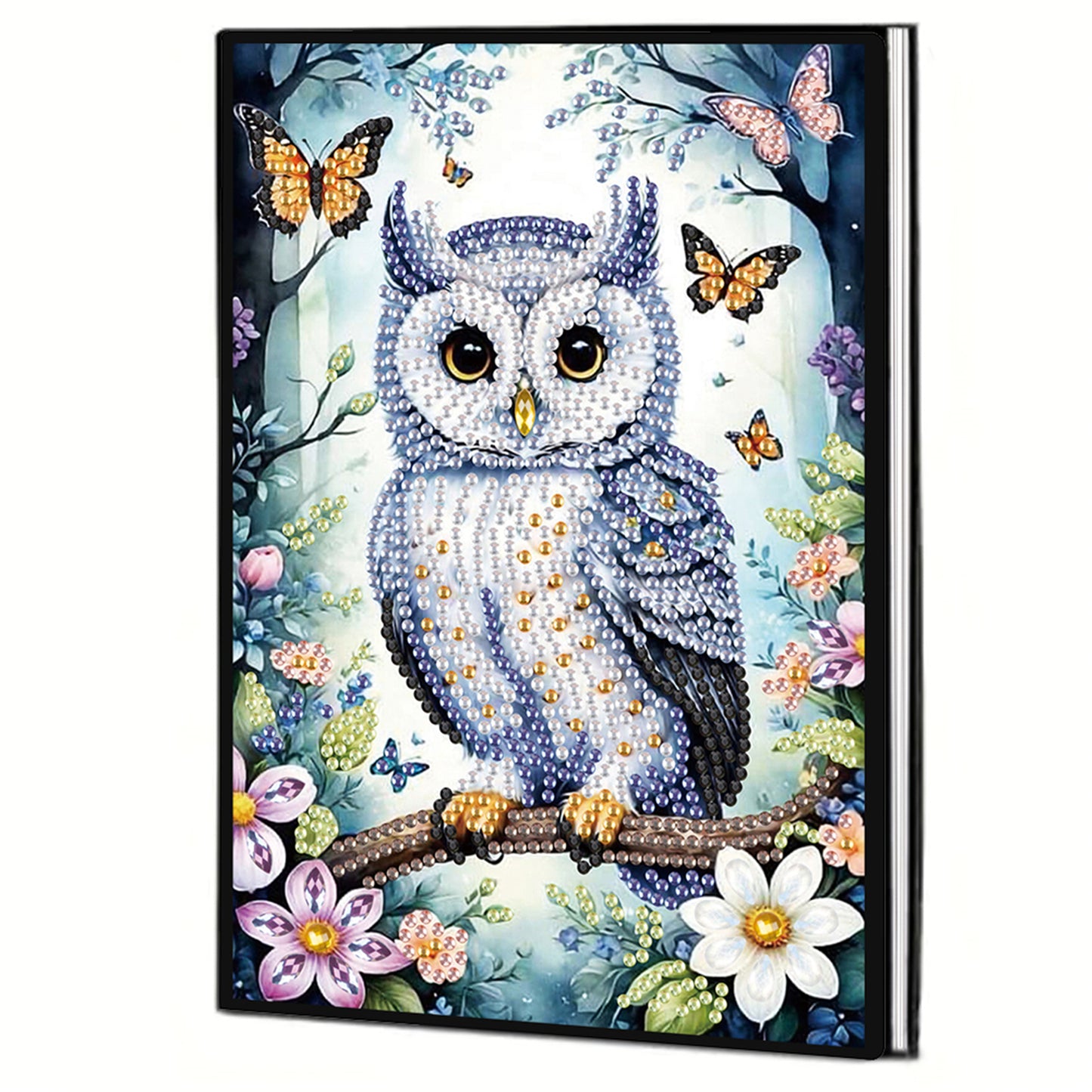 2pcs Owl Partial DIY 50 Pages A5 Diamond Painting Notebook for Study Drawing