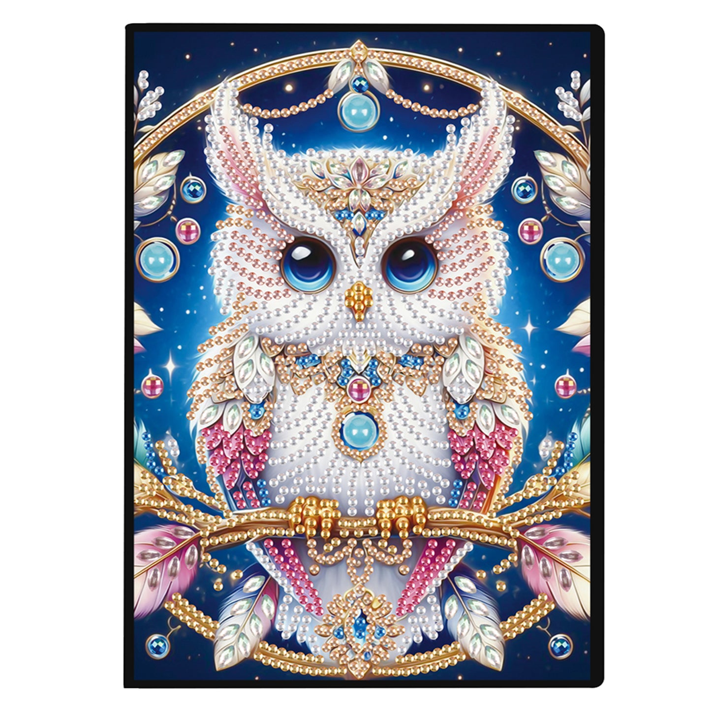 2pcs Owl Partial DIY 50 Pages A5 Diamond Painting Notebook for Study Drawing