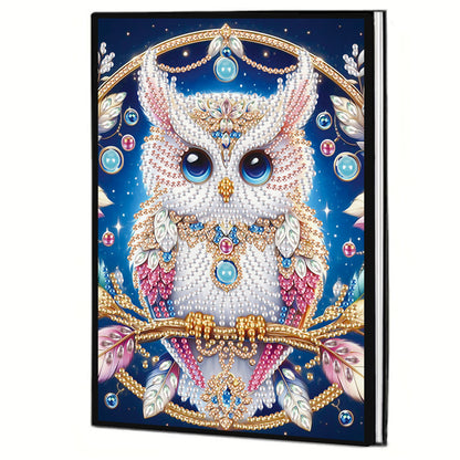 2pcs Owl Partial DIY 50 Pages A5 Diamond Painting Notebook for Study Drawing