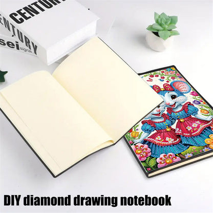 2pcs Mouse Partial DIY 50 Pages A5 Diamond Painting Notebook for Study Home