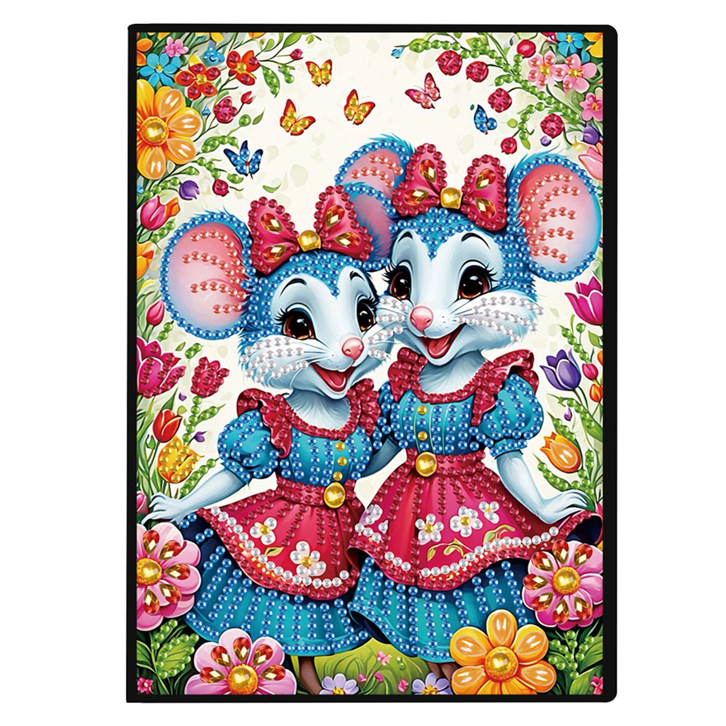 2pcs Mouse Partial DIY 50 Pages A5 Diamond Painting Notebook for Study Home