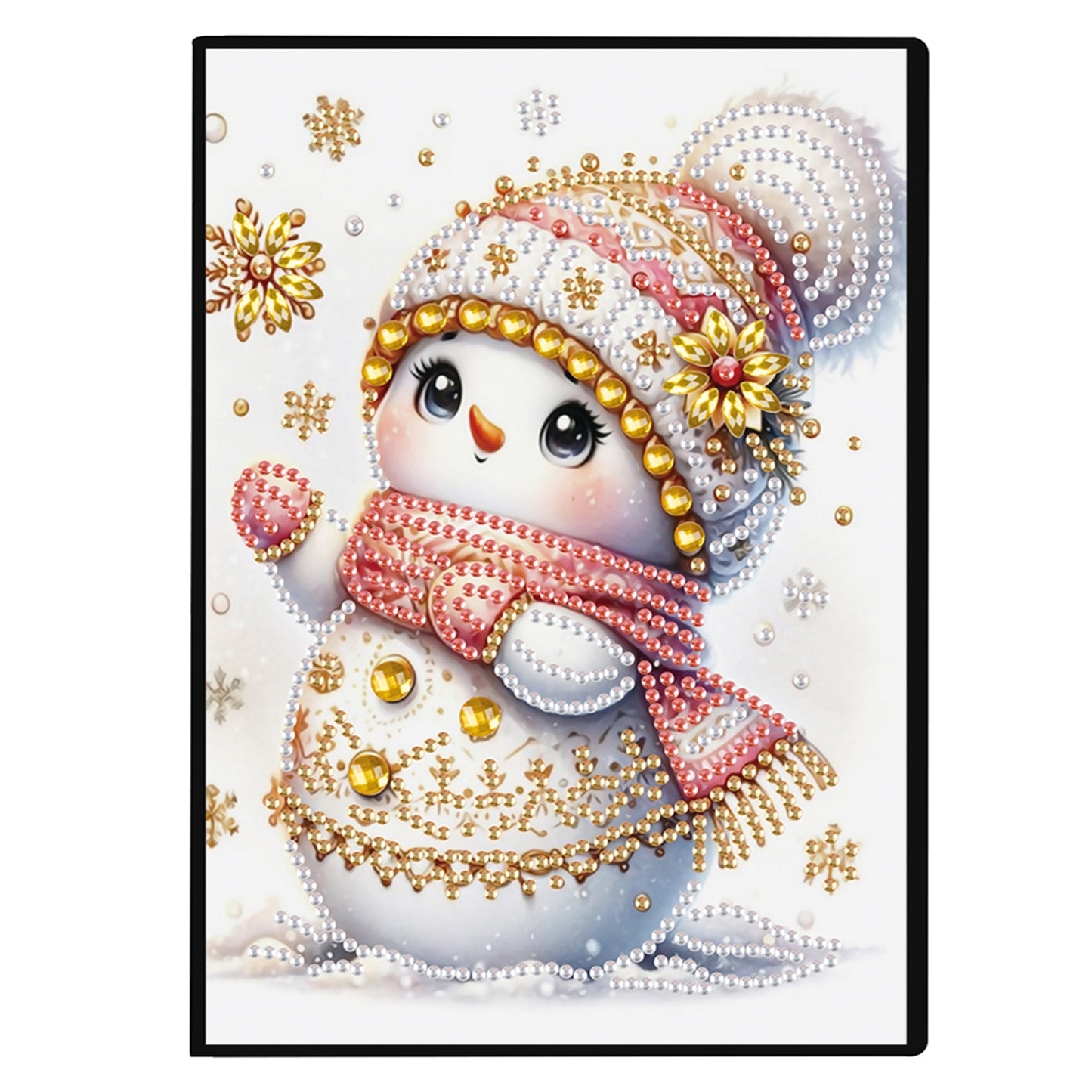 2pcs Snowman Partial DIY 50 Pages A5 Diamond Painting Notebook for Study Home
