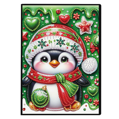 2pcs Christmas Partial DIY 50 Pages A5 Diamond Painting Notebook for Study Home