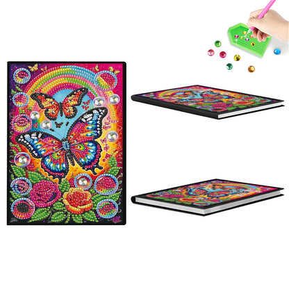 2pcs Bird Partial DIY 50 Pages A5 Diamond Painting Notebook for Study Drawing