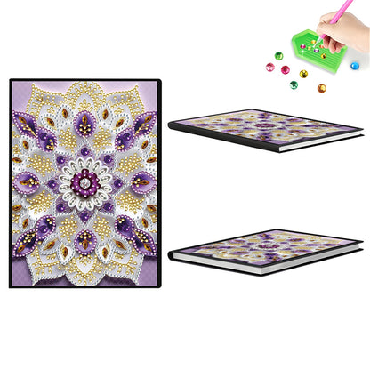 2pcs Mandala Partial DIY 50 Pages A5 Diamond Painting Notebook for Study Home