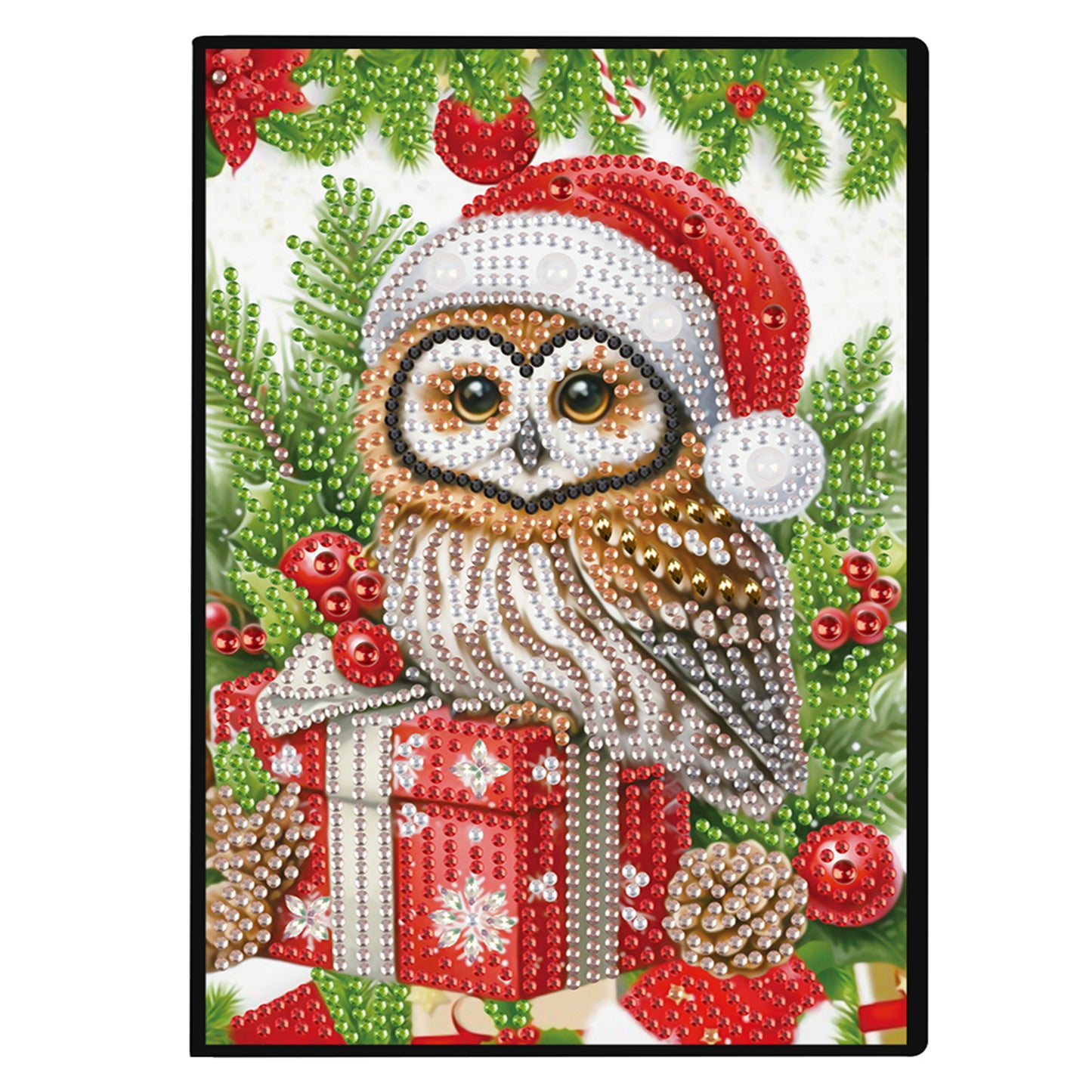 2pcs Xmas Animals Partial DIY 50 Pages A5 Diamond Painting Notebook for Study