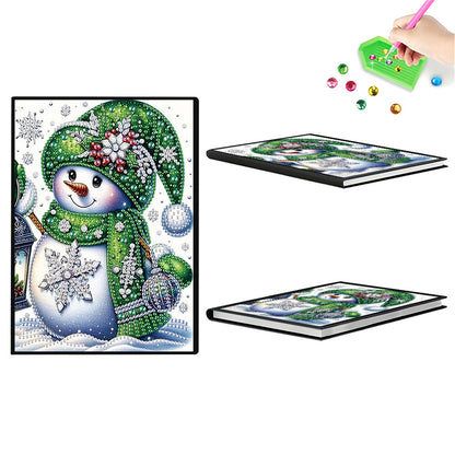 2pcs Snow Season Partial DIY 50 Pages A5 Diamond Painting Notebook for Study