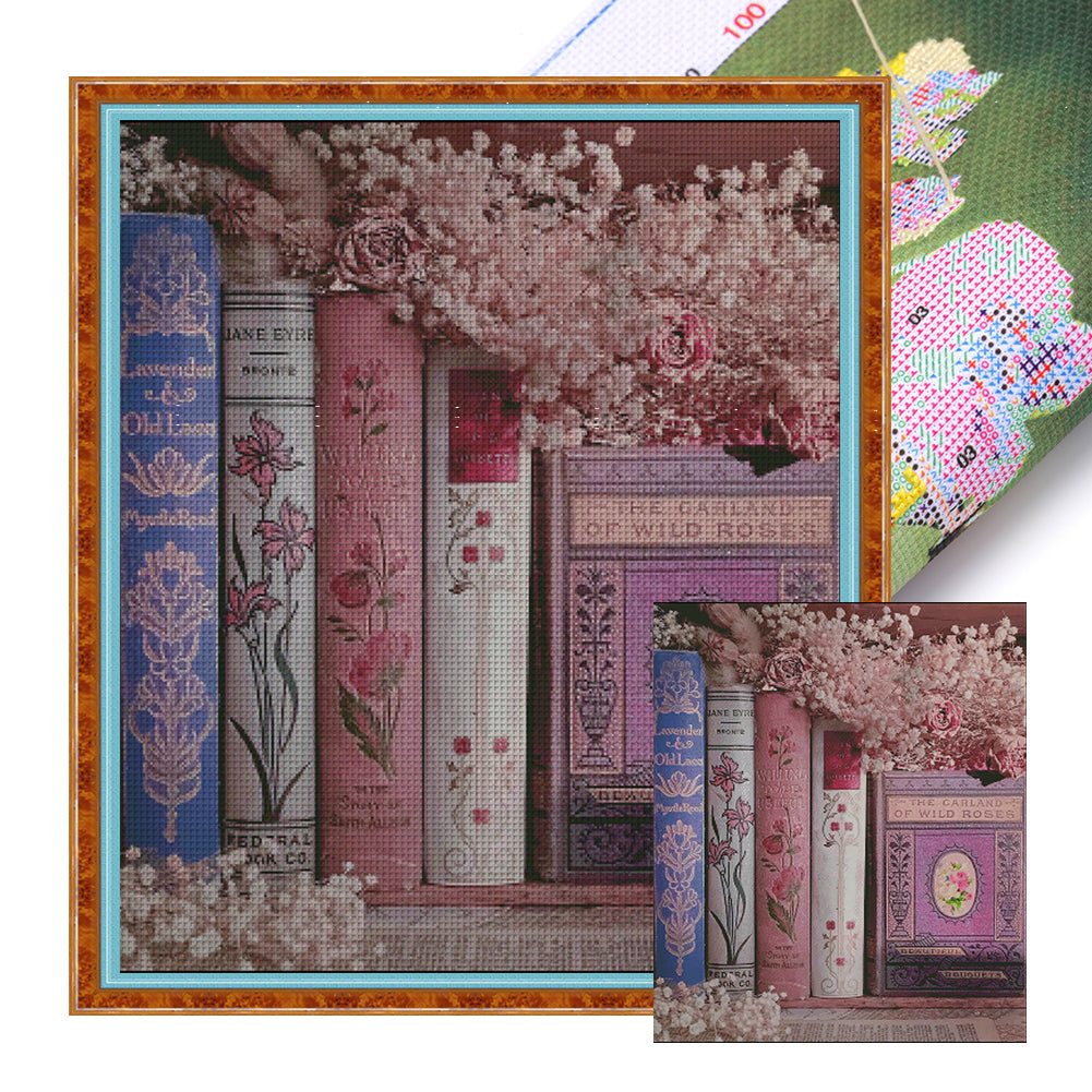 Fragrance Of Books - 14CT Stamped Cross Stitch 64*75CM (Egyptian cotton)(Fairy Brand)