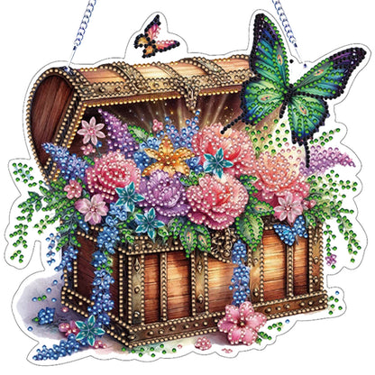 Treasure Bouquet DIY 2D Flat Acrylic Diamond Painting Hanging Pendant Home Decor