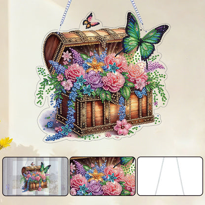 Treasure Bouquet DIY 2D Flat Acrylic Diamond Painting Hanging Pendant Home Decor