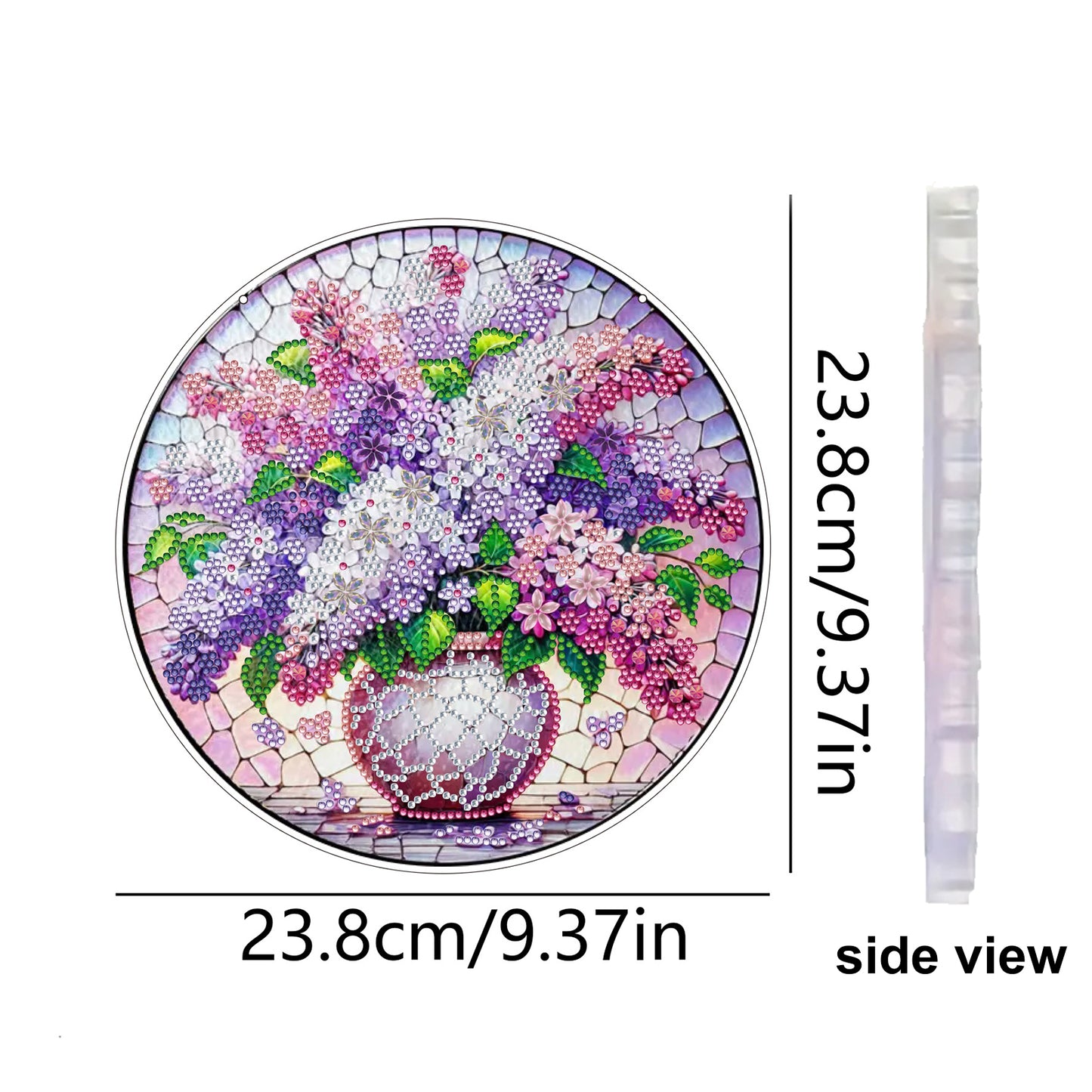 Lavender Bouquet DIY 2D Flat Acrylic Diamond Painting Hanging Pendant Home Decor