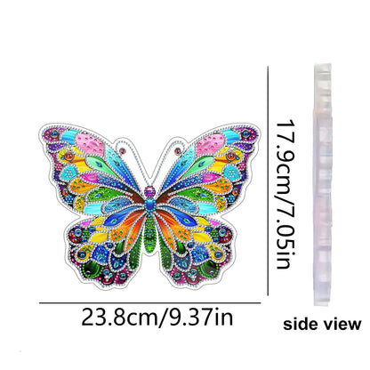 Butterfly DIY 2D Flat Acrylic Diamond Painting Hanging Pendant for Home Decor