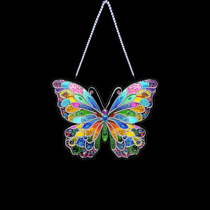 Butterfly DIY 2D Flat Acrylic Diamond Painting Hanging Pendant for Home Decor