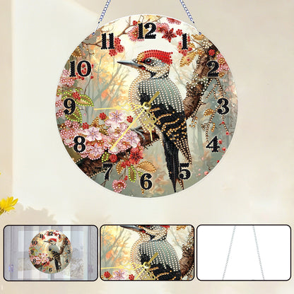 Little Bird 2D Flat DIY Acrylic Diamonds Painting Clocks Home   Bedroom Decor