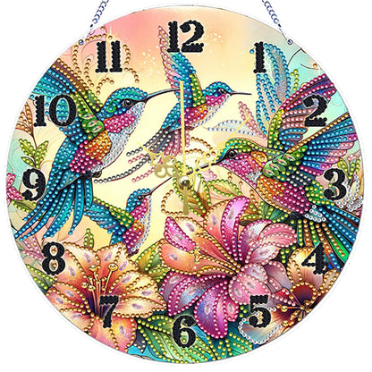 Bird Carry Flower 2D Flat DIY Acrylic Diamonds Painting Clocks Bedroom Decor