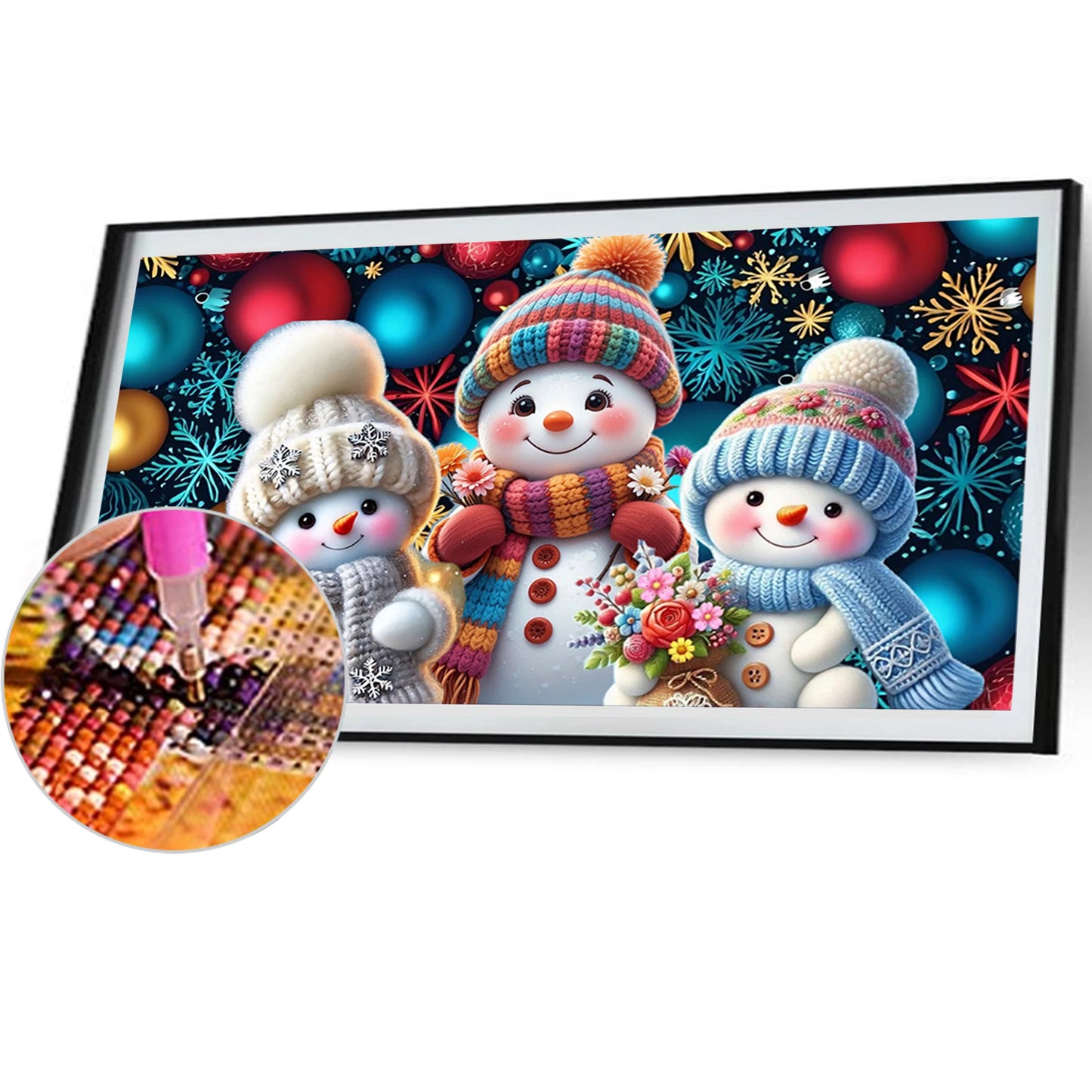 Snowman - Full Round Drill Diamond Painting 80*50CM