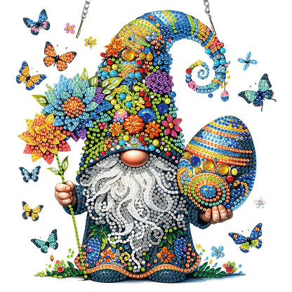 Easter 2D Flat DIY Special Shape Diamond Art Hanging Pendant Kit Wall Door Decor