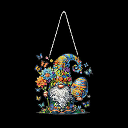 Easter 2D Flat DIY Special Shape Diamond Art Hanging Pendant Kit Wall Door Decor