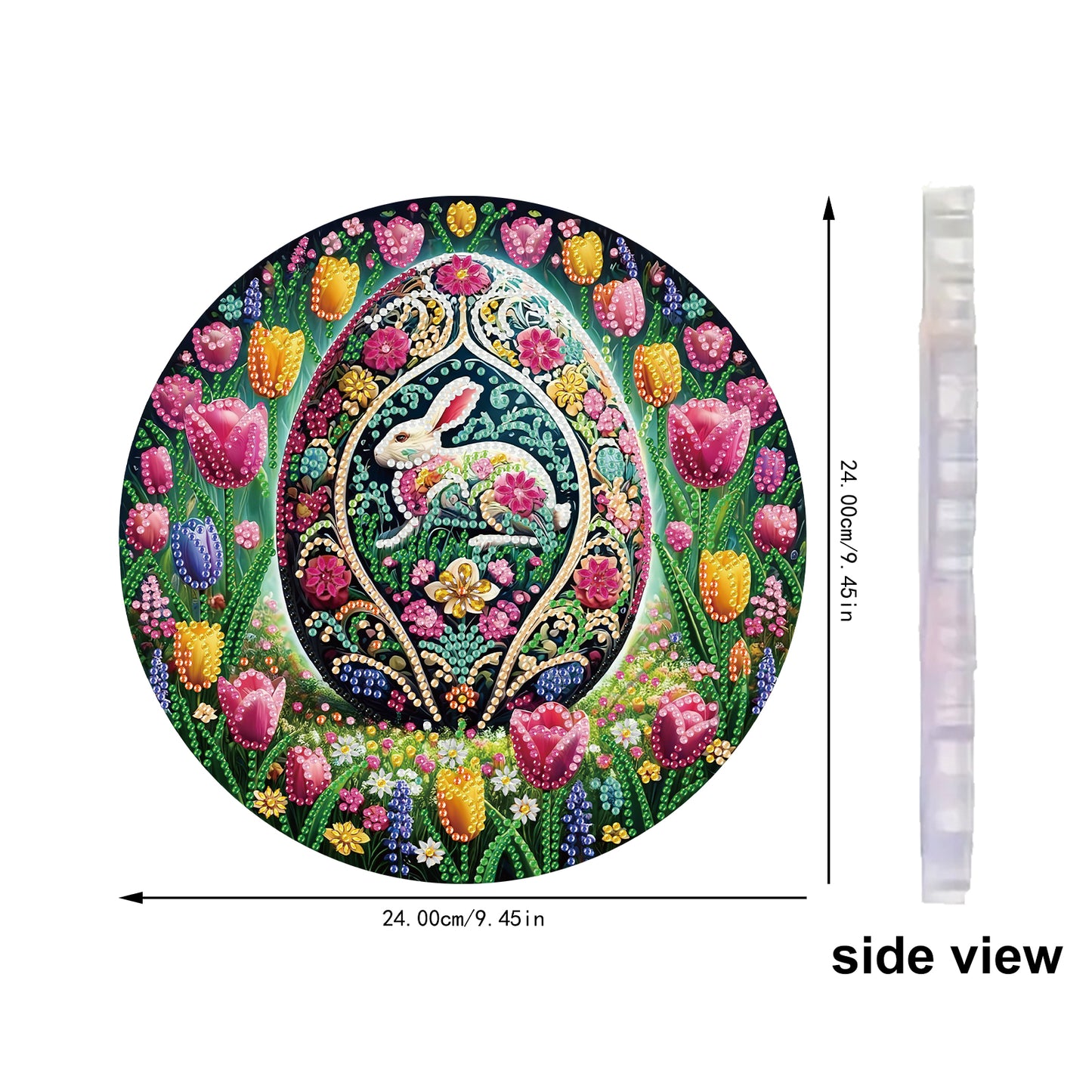 Egg Wreath 2D Flat DIY Special Shape Diamond Art Hanging Pendant Kit Wall Decor