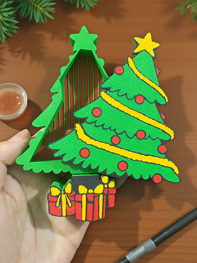 Christmas Tree Diamond Painting Tray Organizer with Lid for DIY Diamond Painting