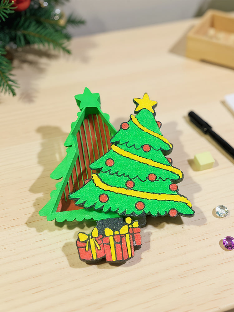 Christmas Tree Diamond Painting Tray Organizer with Lid for DIY Diamond Painting