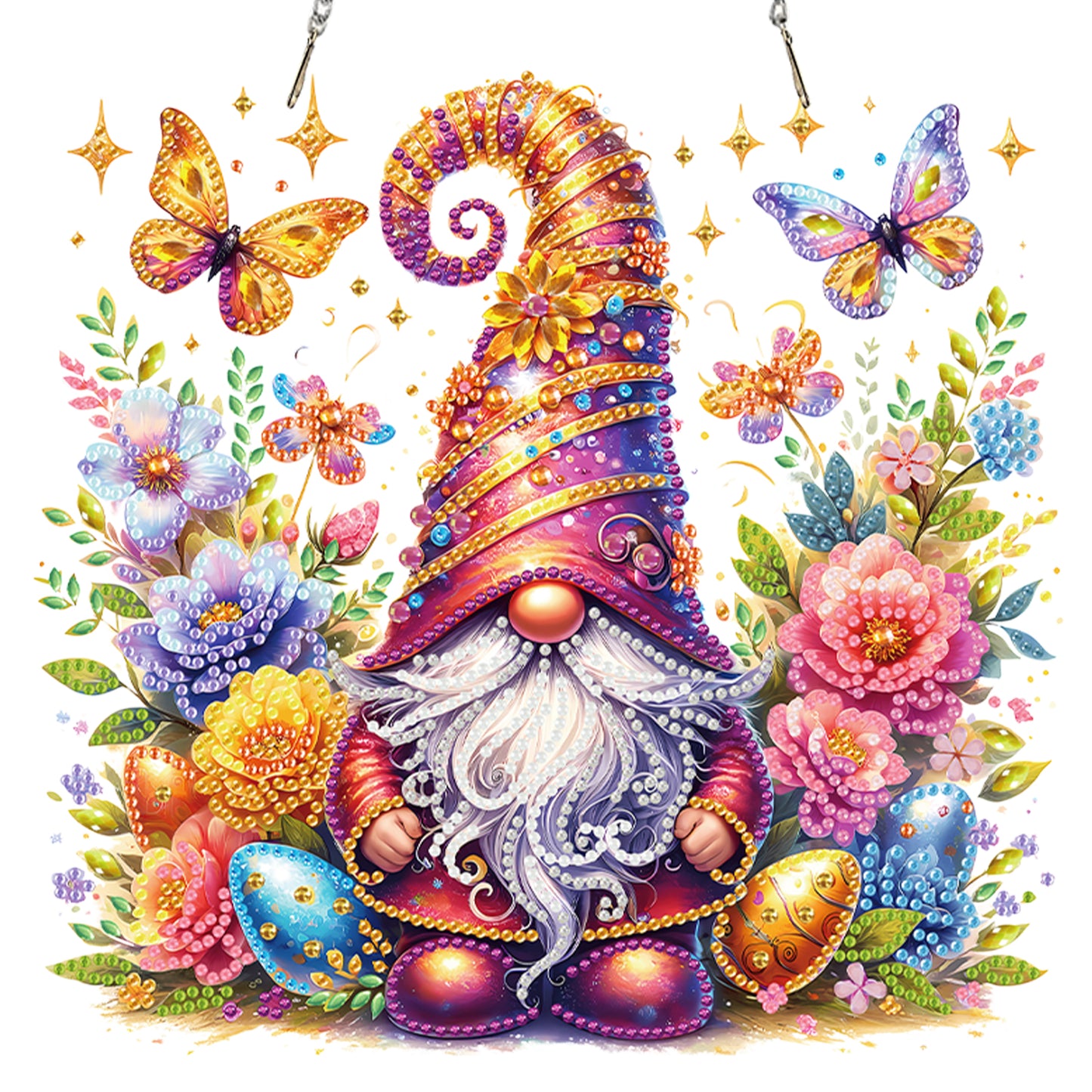 Butterfly Gnome 2D Flat DIY Special Shape Hanging Diamond Art Kits Wall Decor