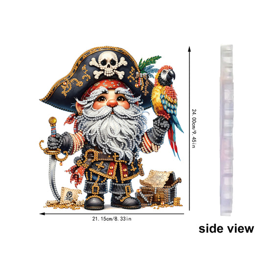 Pirate Gnome 2D Flat DIY Special Shape Hanging Diamond Art Kits Wall Decor
