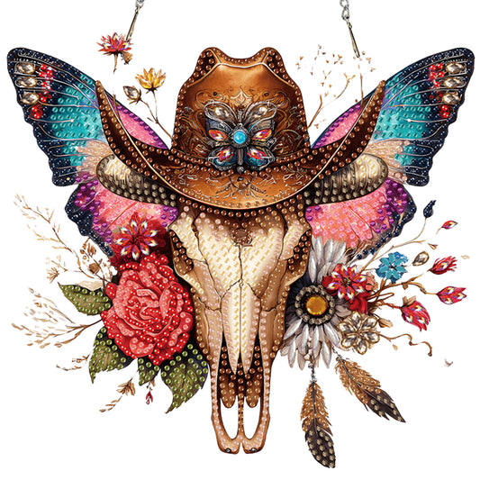 Butterfly Cowboy Sku 2D Flat DIY Special Shape Diamond Art Hanging Pendant Kit