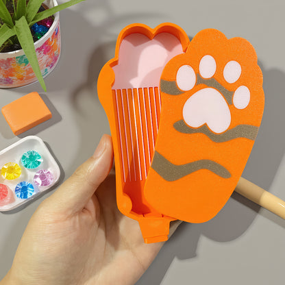 Diamond Painting Tray Organizer with Magnetic Lid for DIY Crafts Beads (Brown S)