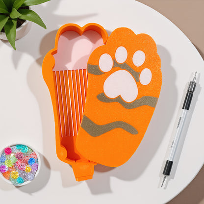 Diamond Painting Tray Organizer with Magnetic Lid for DIY Crafts Beads (Brown S)